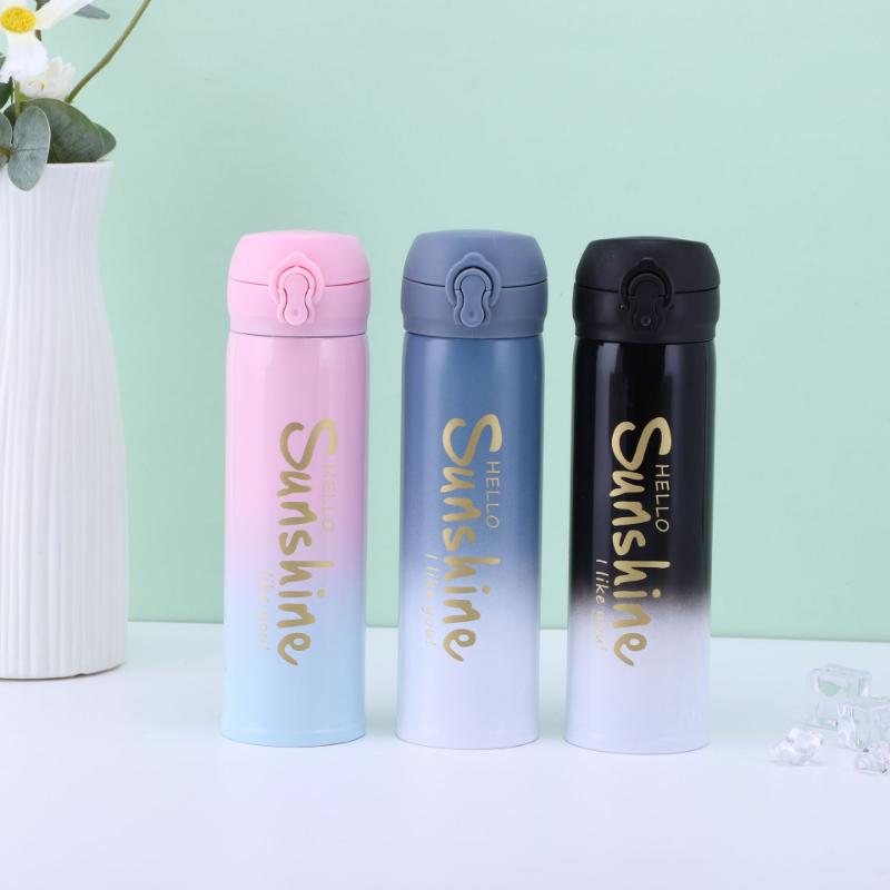 Ceașă termoizolantă din oțel inoxidabil 304, cu arc treptat, ceașcă de apă portabilă în aer liber.