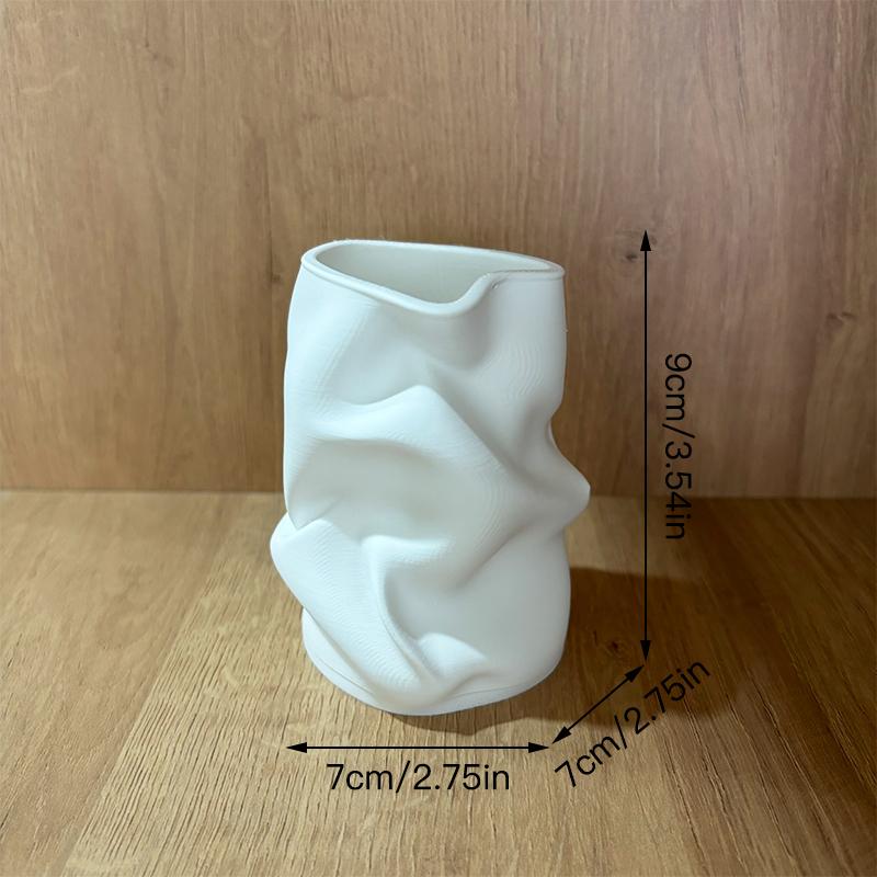 Irregular Art Vase Hydroponic Vase Desktop Ornament Plastic Flower Pot Home Garden Decoration