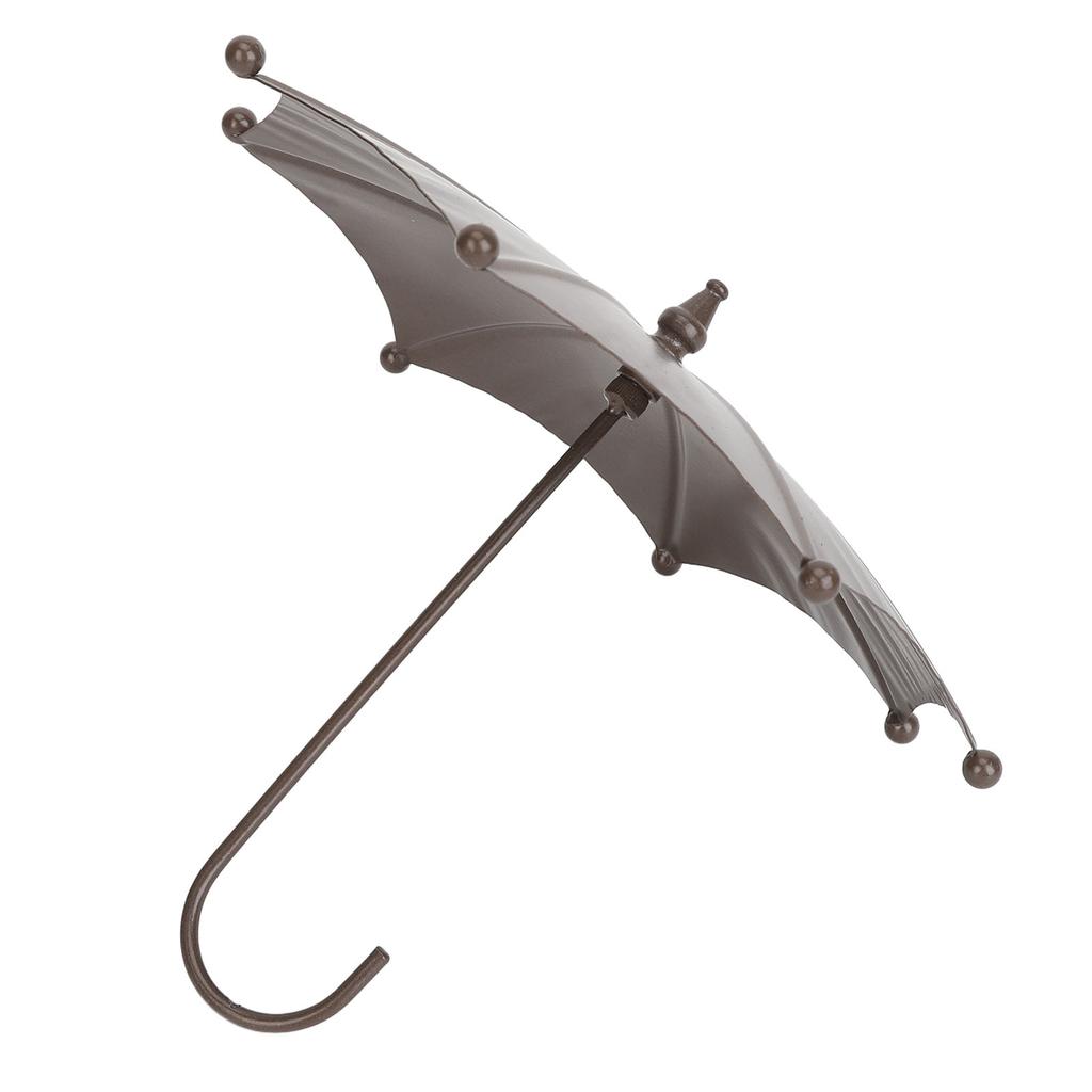 Mangiatoia per Uccelli a Forma di Ombrello, Vasca per Uccelli in Metallo per Decorazione Giardino, Facile da Pulire, Protezione dalle Intemperie, Materiale in Ferro