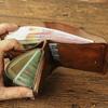 New Top Layer Cowhide Wallet for Men, Retro Two Fold Short Zipper Wallet, Pleated Handmade Old Cowhide Wallet