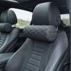 Perforated Leather Neck Pillow with Diamond Quilted Pattern High Density Car