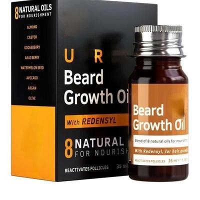 U.A.Beard Growth Oil - 35ml - More Beard Growth, With Redensyl, 8 Natural Oils Including Jojoba Oil, Vitamin E,No Harmful Chemicals