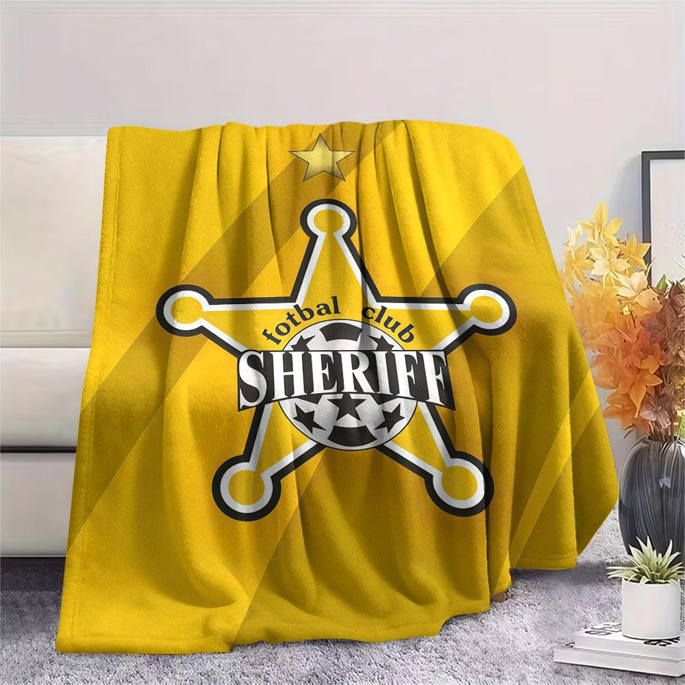 FC Sheriff logo FlAannel Blanket, High quality Comfortable for All Seasons, Home Decor, Warmth and Comfort