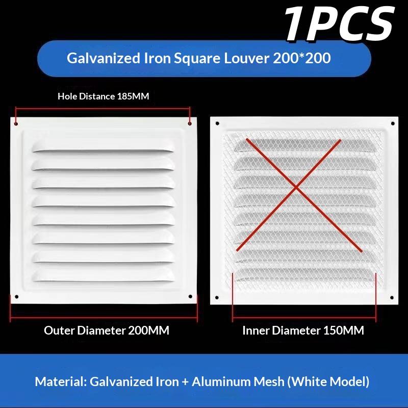 1/2 Stück 150/200/250 mm Metall-Lüftungsgitter Heizungs-Kühlungs-Lüftungsschlitzplatte Auslass-Lüftungsabdeckung