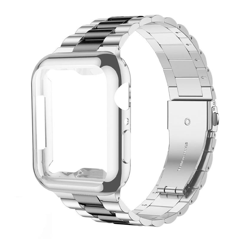 Case+Strap iWatch Band Ultra2 49mm Stainless Steel Metal Strap For Apple Watch 9 41 45MM 44mm 40mm SE Series 8 7 6 5 4 Cover