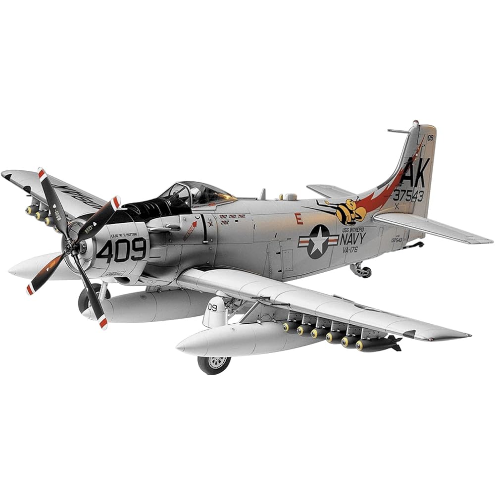 Tamiya 1/48 Masterpiece Aircraft Series No. 58 US Navy Douglas A-1H Skyradar Plastic Model 61058