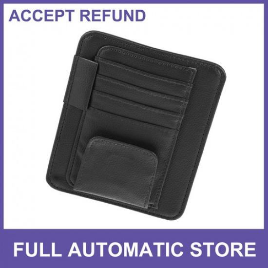 ONE PU Leather Car Sun Visor Organizer Glasses Holder Card Holder Organizer