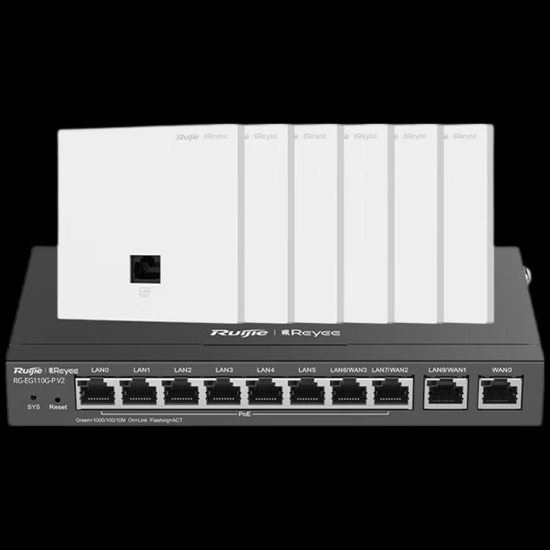 

Ruijie Networks Whole-House WiFi 6 AP System (1 Controller + 6 APs) (CN version)