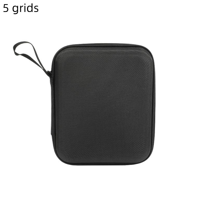 4/5/6/7/8 Compartments Adjustable Glasses Organizer, Portable Black Storage Bag Case For Travel, Sturdy Dividers Eyewear Box