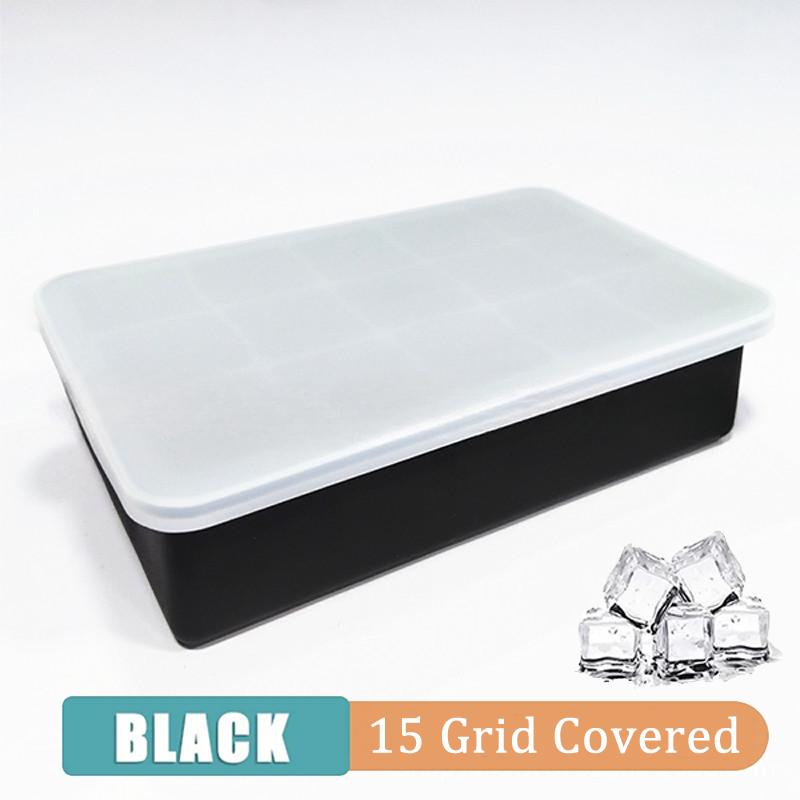 4/6/8/15 Grid Ice Cube Maker Household Large Ice Mold Bar Ice Making Mold Ice Ball Mold Ice Cube Mold Ice Tray Silicone with Lid