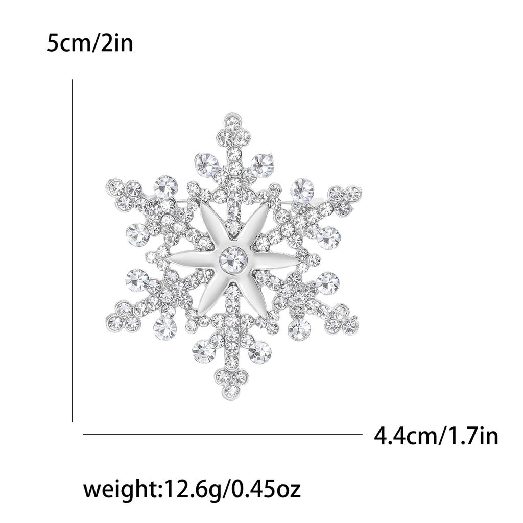 Rhinestone Snowflake Brooches for Women Unisex Christmas Pins Multi-color Available Fashion Jewellery Accessories Gifts