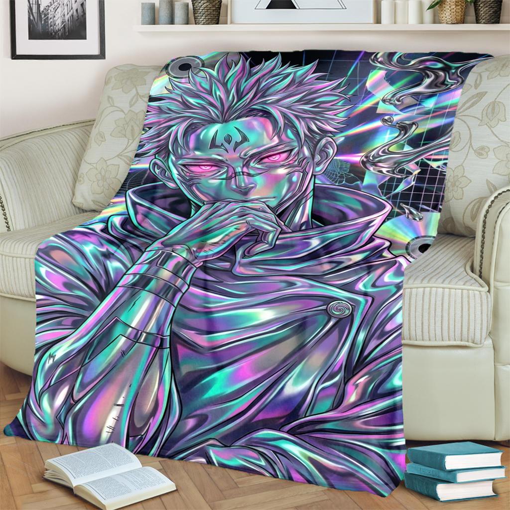 Comfortable Warm Jujutsu Kaisen Blanket Flannel for Bedrooms, Sofas, Beds, Chairs, Picnics, Travel
