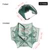 Foldable Fishing Net   6 Hole Fishing Net Shrimp Cage Trap Minnow Crab Baits Mesh Trap Net
