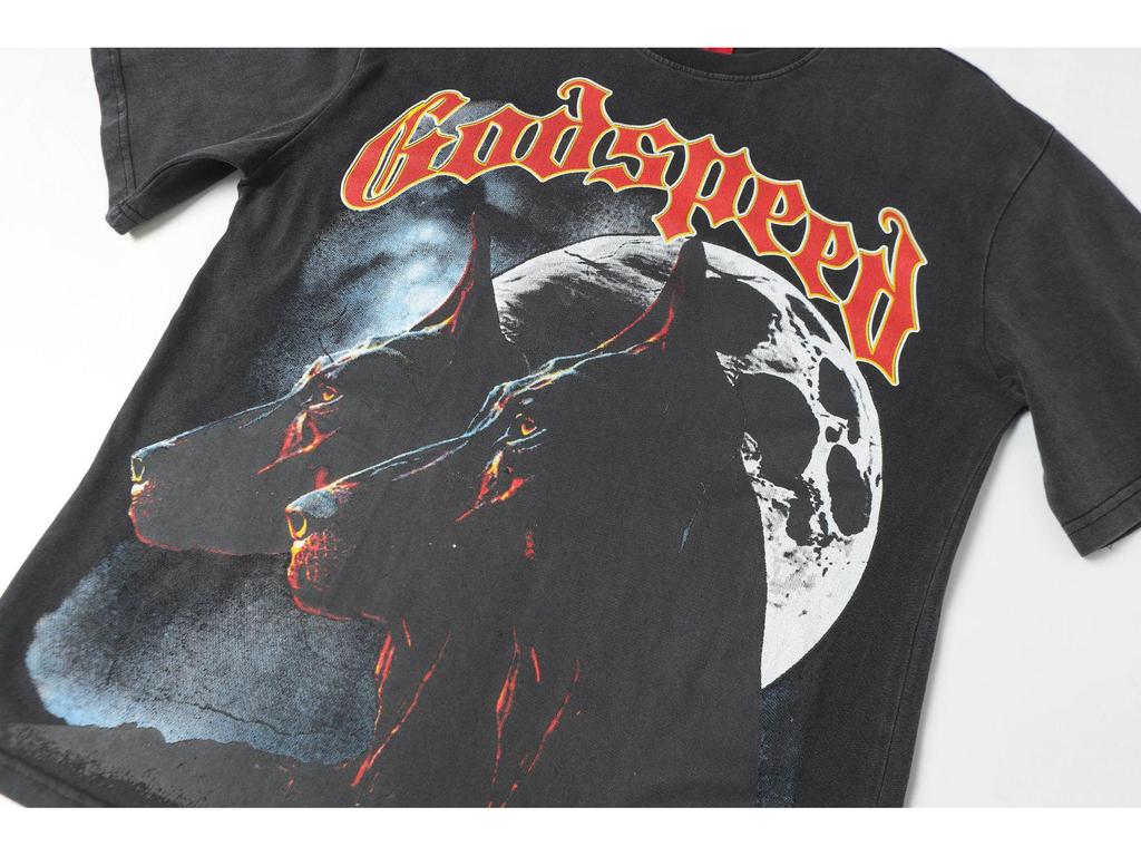 25sss Neues Unisex-T-Shirt mit Totenkopf-Rockband-Motiv – Normale Passform, Kurzarm