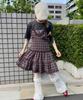 WEGO WC Ruffle Check Camisole Girly and Size Wine Dress, Cute, Women's, F,