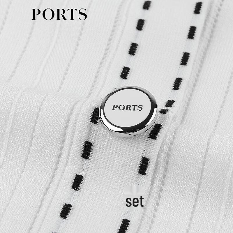 PORTS Women's 2025 Spring/Summer Contrast Edge Knit Cardigan