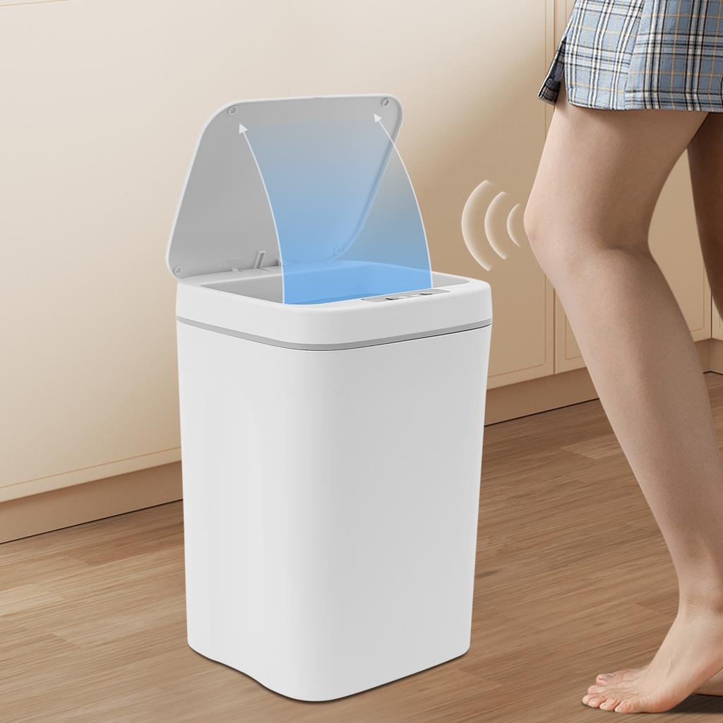 16L Intelligent Sensor Trash Can Waste Bin, Sensor Trash Can IPX5 For Kitchens, Bathrooms, Bedrooms, Living Rooms, Offices