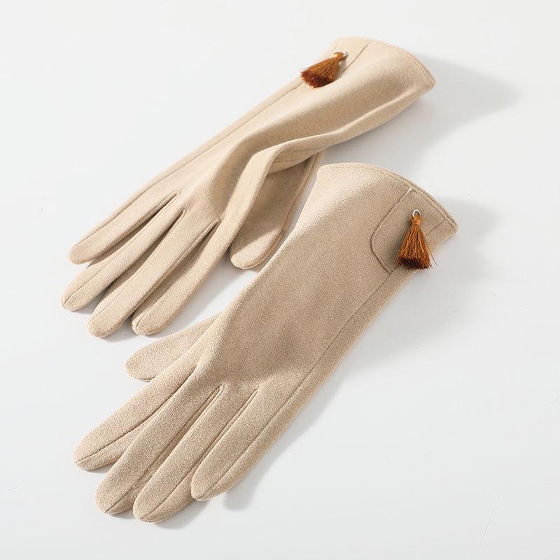 

Warm Gloves For Women N177 And Outdoor Driving And Cycling Warm De Rong Lu Finger Gloves For Women