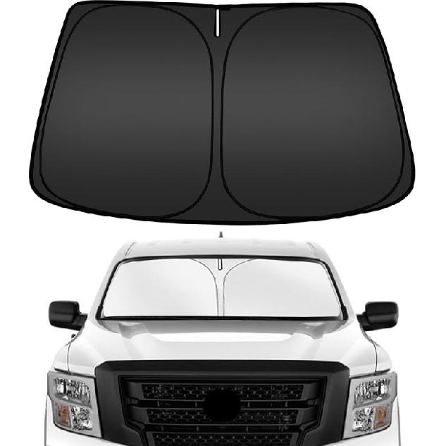 ARISMOTOR Windshield Sun Shade For GMC Sierra 1500 2500 3500 (SLT AT4 Denali) -2025 2026,  Fit Foldable Front Window Sunshade Sun Visor Protector,