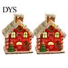 DIY Christmas Craft Accessories 2Pcs Train Music Box with Rotating Light, Snow Village Carousel Tree Ornaments Ornament, Battery/USB Powered Tabletop