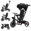 UBRAVOO Tricycle with Tricycle and Push Bar Children's Cover, Stroller, (Black)