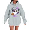 Damen Casual Mode Bequemes Rundhals-Sweatshirt mit Kapuze, langen Ärmeln und Halloween-Print