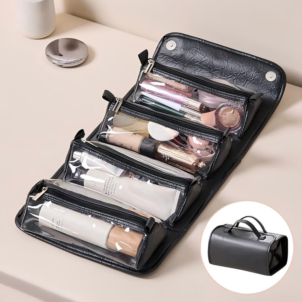 4-in-1 Detachable Makeup Bag Large Capacity Waterproof Travel Toiletry Set Portable Cosmetic Storage Organizer with Handle