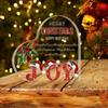 Christmas Heart Shaped Decorative With Santa Claus Xmas Tree Patterns Perfect For Home Holiday Decor
