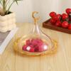 Multipurpose Snacks Storage Serving Platter With Acrylic Dome Lid Ramadans Dessert Display Tray For Kitchen And Party Use