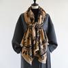 Autumn And Winter Flowers Linger With Butterflies, Simple Women'S Imitation Cashmere Warm Scarf, Versatile Long Shawl Cape