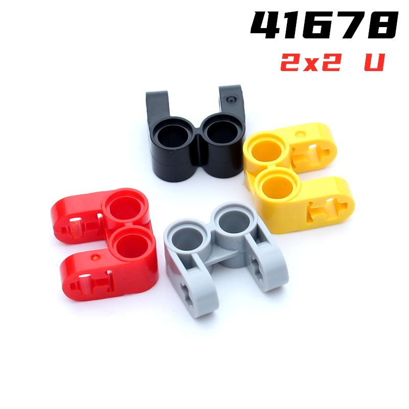 Rainbow Pig MOC Parts 41678 High-Tech 2x2 Axle and Pin Connector Perpendicular Double Split Building Blocks Kids DIY Brain Toys
