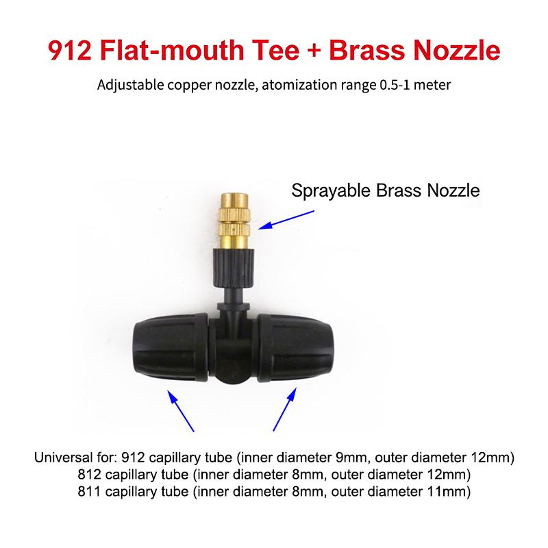 Hanging Misting Nozzle Fog Nozzle Hanging Anti Drip Misting Sprinkler Kits For 8/11 Hoses Mist Water Sprayer