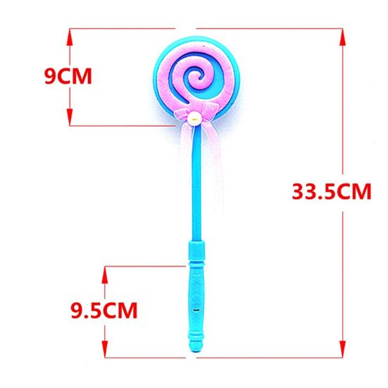 LED Light Flashing Fairy Magic Wand Princess Lollipop Stick Girl Xmas Decor