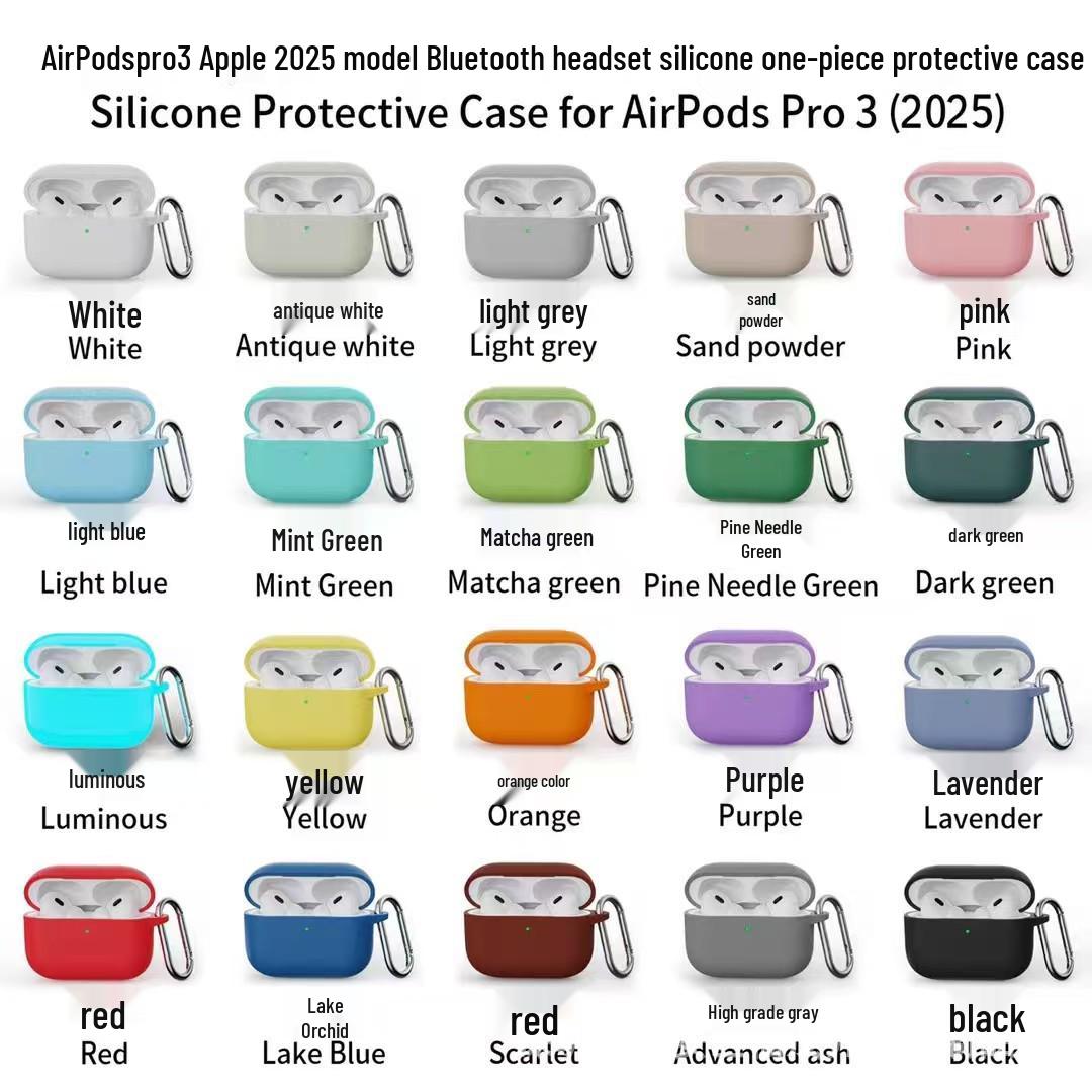 

Силиконовый защитный чехол для AirPods 3 - Утолщенная накладка из жидкого силикона для наушников Apple Pro 3-го поколения AirPods 3