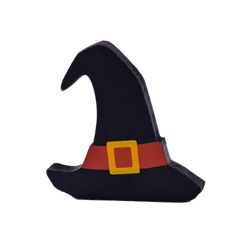 Halloween, Wooden Decorative Ornaments, Home Decor Ornaments, Pumpkins, Bats, Witch Hats, Candies, Layered Tray Ornaments