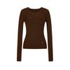JUZI ANNACAU Women's Seamless Pure Wool Slim-Fit Knit Sweater