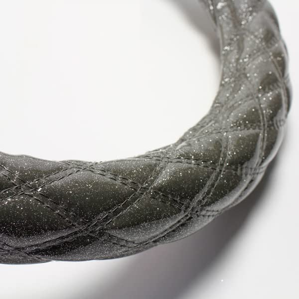 Azur Steering Wheel Glitter 2HM in Extra Thick Steering Wheel Dress Up Your Cover, Silver, "Made Japan, Cover, Car"