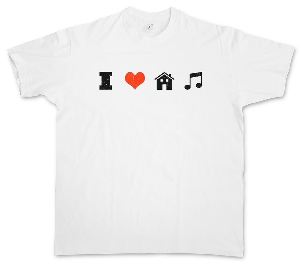 

I LOVE HOUSE MUSIC T-SHIRT Electro Dance Techno Disco Acid Chillout Club Minimal 3XL