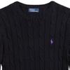 Polo Ralph Lauren SS23 Solid Color Embroidered Cable Knit Sweater Women sweater Black WMPOSWENC020663-001
