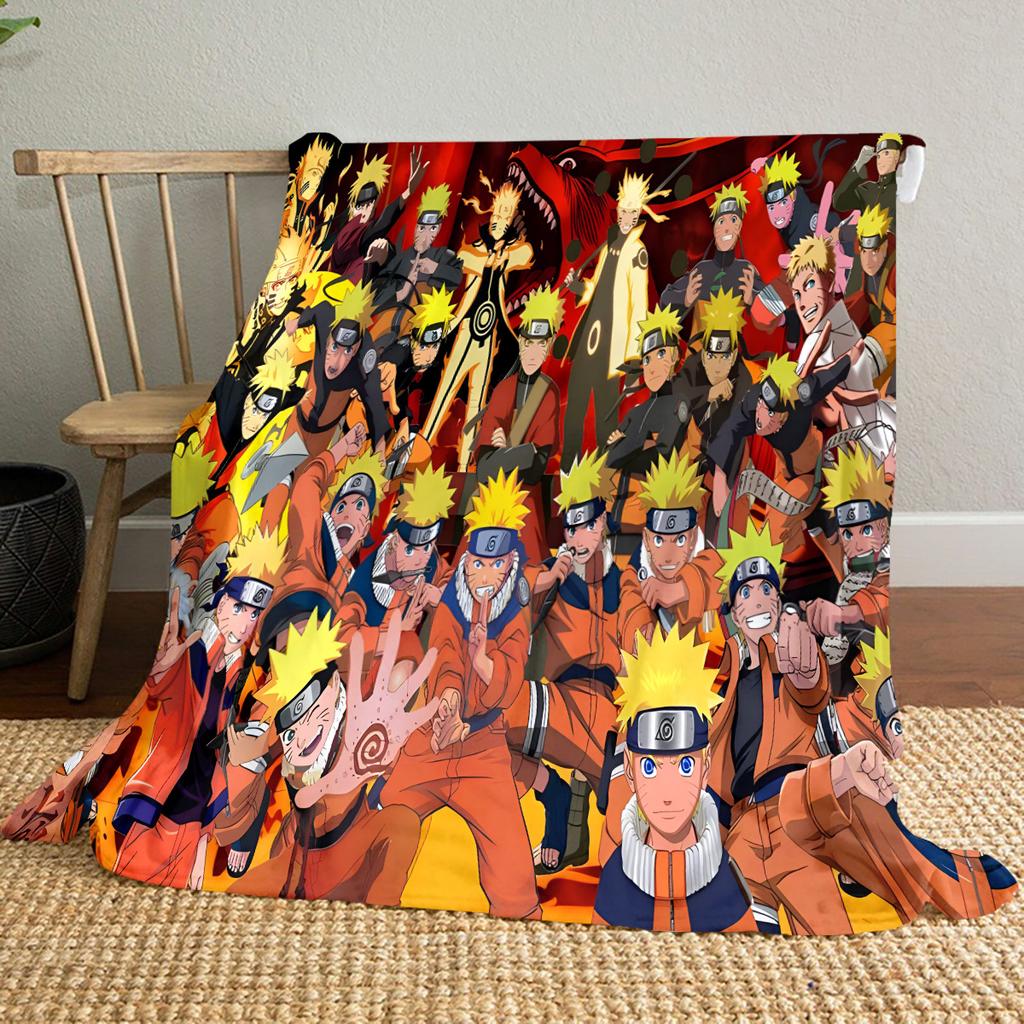 Japanese anime cartoon NARUTO famous Uzumaki Naruto blanket soft home furnishing nap decoration four seasons warm Sherpa blanket B5