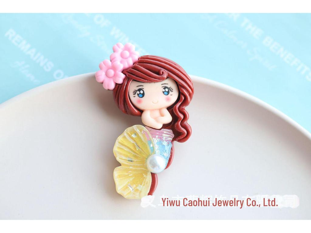 Mermaid Pearl Shell Sequin Doll DIY Fridge Magnet & Jewelry Storage Box