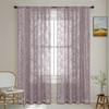 1 Panel Vintage Lace Curtains Rod Pocket Sheer Curtain Long-Romantic Flowers Branch Window Curtain for Living Room French Decor