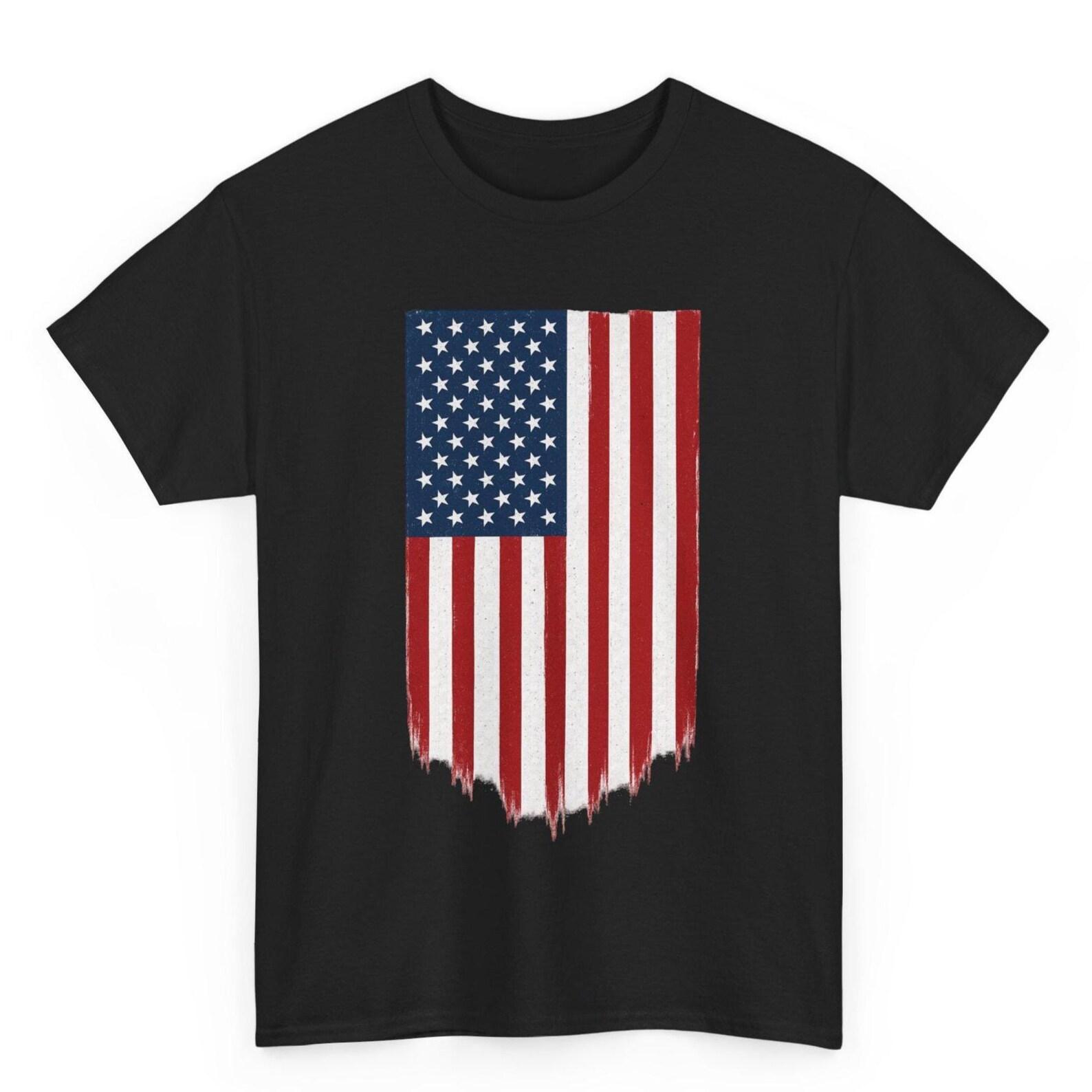 Distressed USA Flag T-Shirt: Patriotic American Pride Tee S