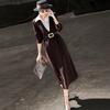 Elegant Sleeveless Shirt & V-neck Dress Two-Piece Set