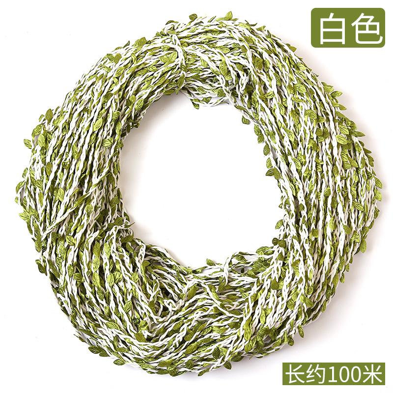 DIY Simuliertes Hanfseil Rattanblätter Kindergarten Handgefertigter Anhänger Mori Umweltdekoration Gewebtes Grünblattseil
