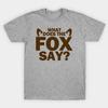 Unisex Fashion TShirt What Does The Fox Say Print TShirt Plus Size S-5XL T-Shirt 100%Cotton Tops O Neck Short Sleeve Tees