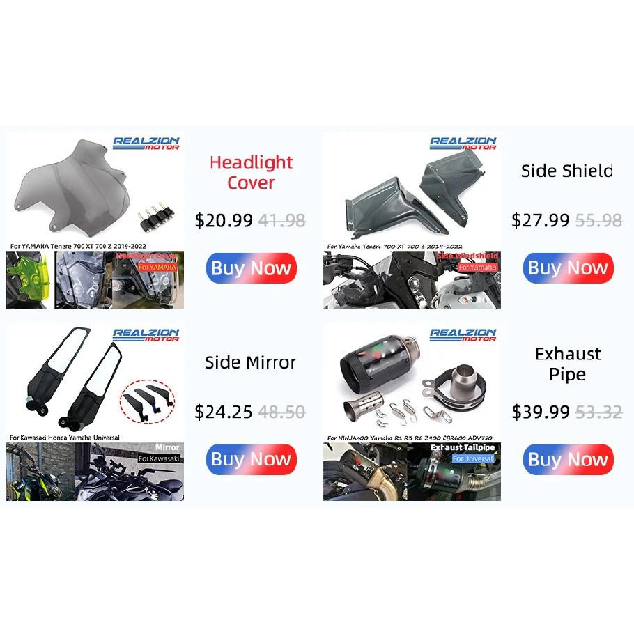 REALZION R6 Motorcycle Exhaust Pipe Exhaust Middle Silp On Pipe For Yamaha YZF R6 2006-2020 Mid Exhaust Pipe