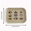 1 Pc Korean Ins Cute Cartoon Breakfast Plate  Tray Table Snack Tray  Household Tableware Photo Props