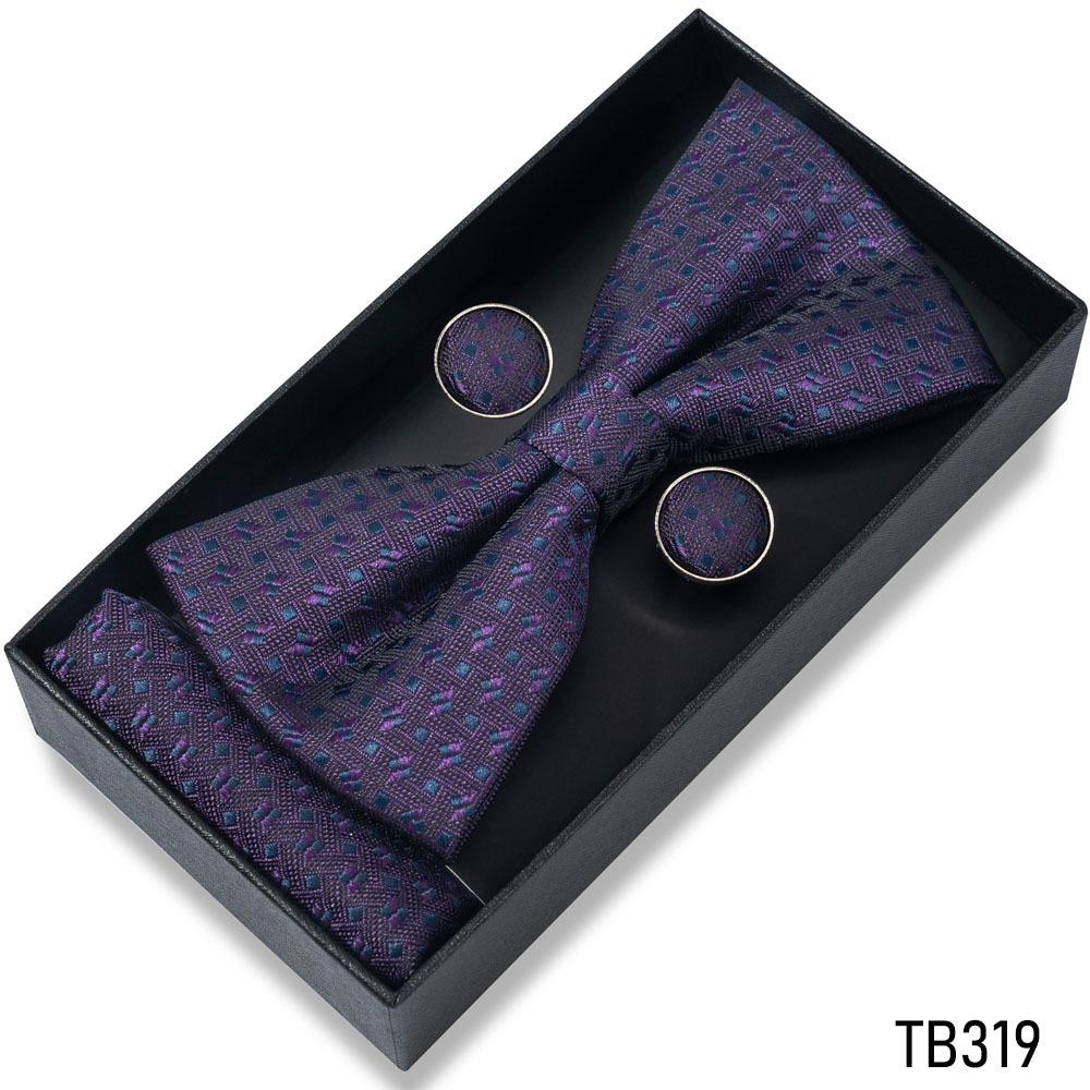 

New Men S High-End Gift Box Bow Tie Square Scarf Cufflink Set Fashion Business Dress Accessories Gift