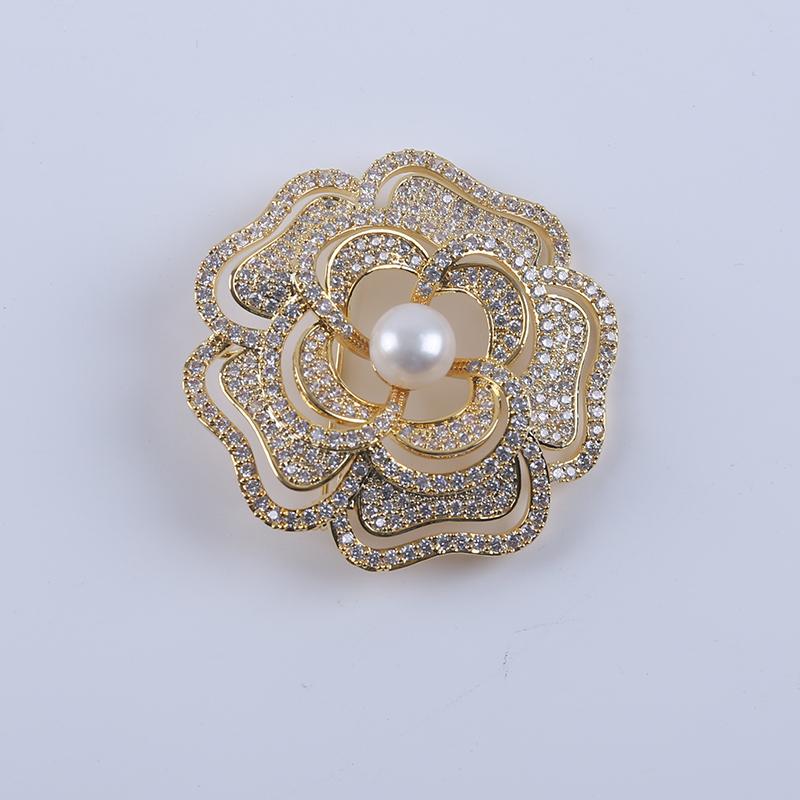 Luxury Atmospheric Freshwater Pearl Brooch Corsage Simple Pin Sweater Women's Coat Accessories Fashion Jewelry Brooches